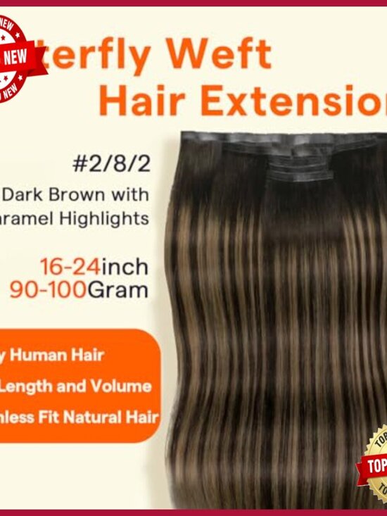 18 Inch Remy Human Hair Extensions 5 Piece Weft Micro Beads main image 6